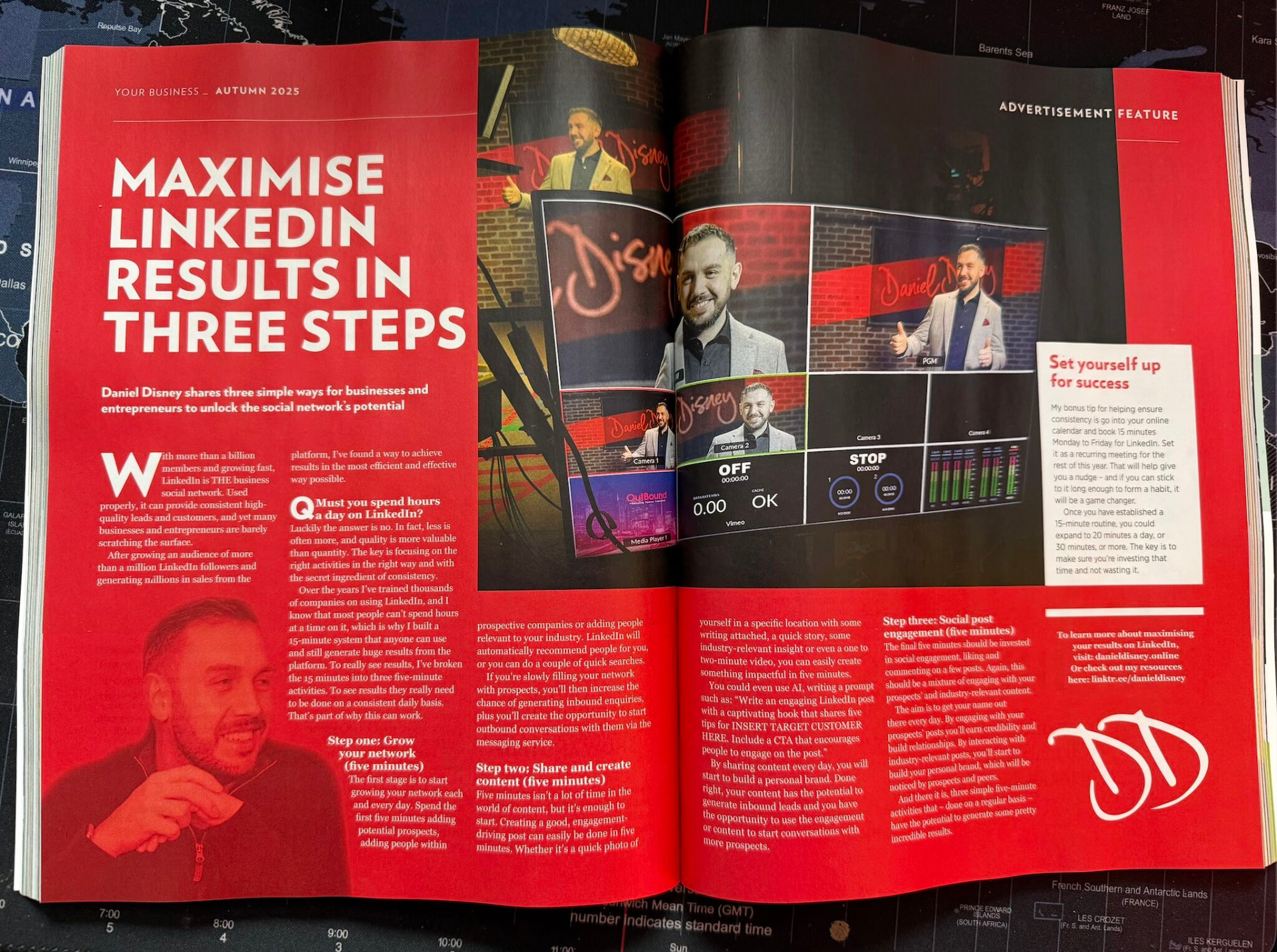 Magazine feature on Daniel Disney: Maximise LinkedIn results in three steps
